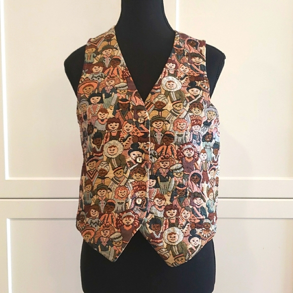 Adult Small Vest with Children of the world design - Picture 1 of 3